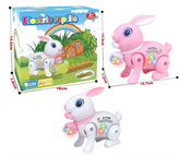 New Electric Leash Bunny Glowing Music Walking Children's Toy Electric Lighting Concert Cute Rabbits